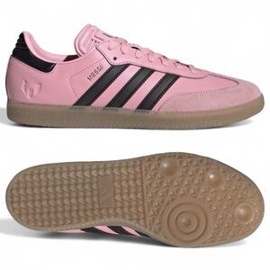 NEW wBox: Messi Samba Mens Light Pink & Core Black Soccer Shoes JP7844 Size 11
